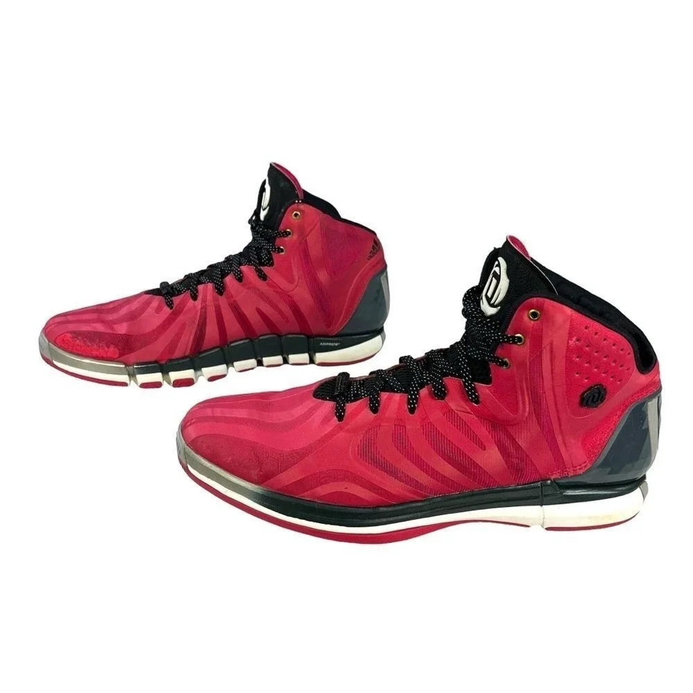 Vintage Adidas‎ D Rose 4.5 Mens 14 Pink Basketball Sneakers GeoFit SprintFrame